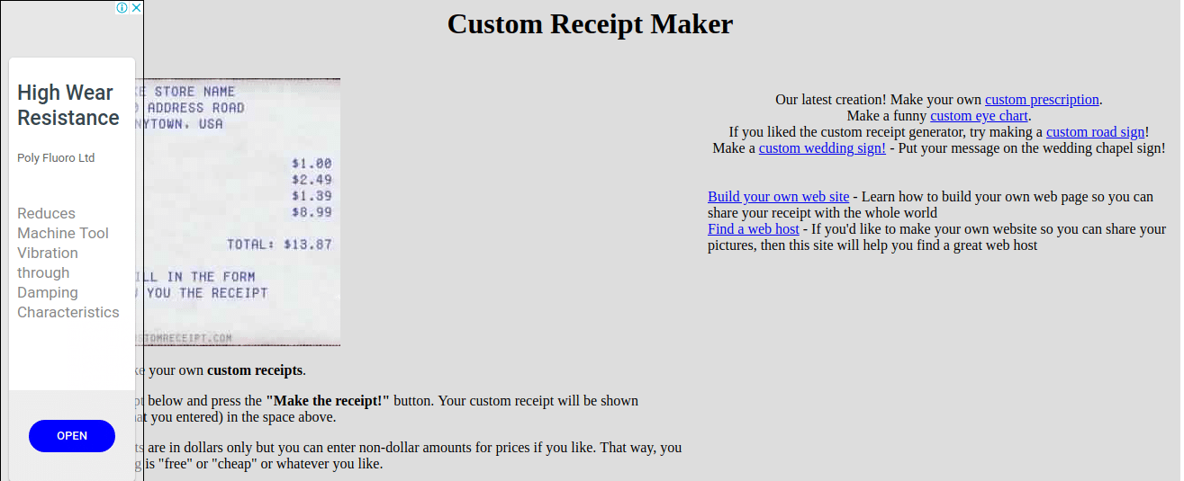 php receipt generator