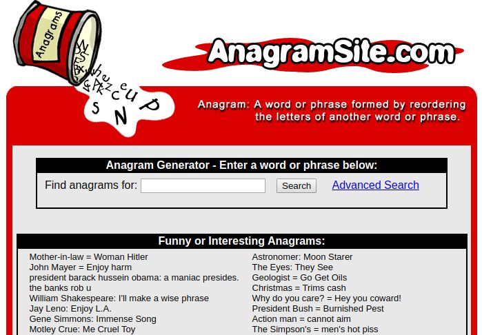Anagramsite