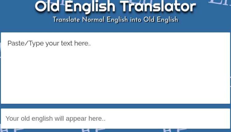 Fontvilla old english to modern english translator