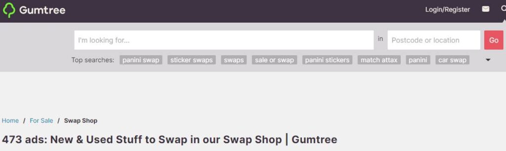 Gumtree Swap Shop