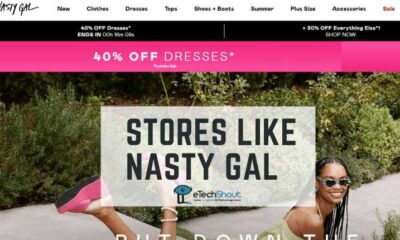 top websites and stores like Nasty Gal