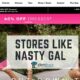 top websites and stores like Nasty Gal