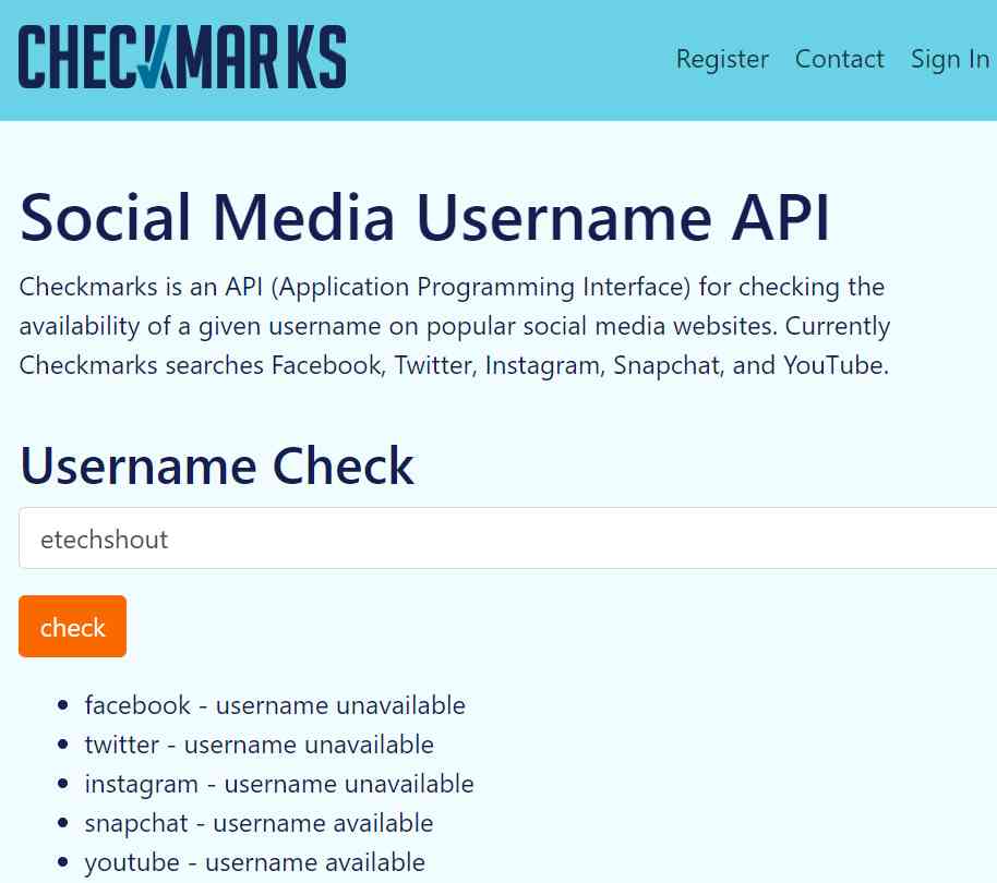 Check Instagram User Availability Using Checkmarks