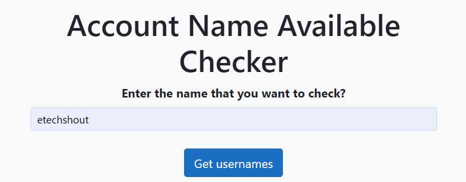 Randommer Account Name Available Checker