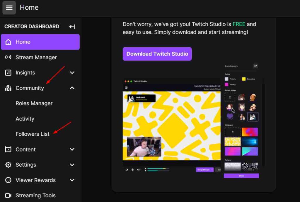 See Who Followed you on Twitch using Creator Dashboard