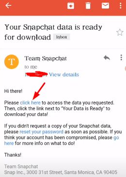 Snapchat Data Request Email