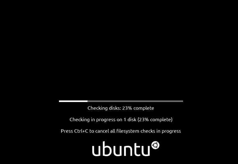 installation process of Ubuntu OS