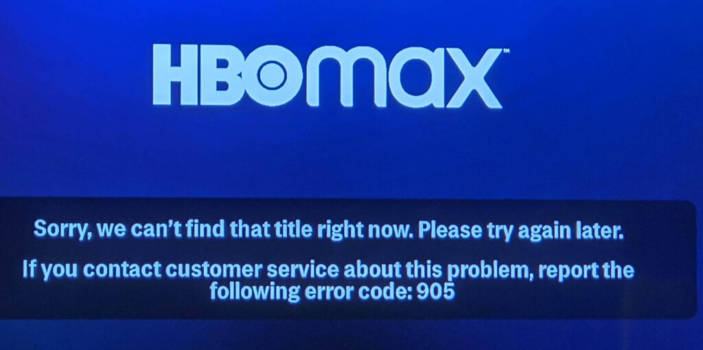 Fix HBO Max Error 905