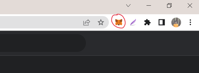 MetaMask Extension On Bar