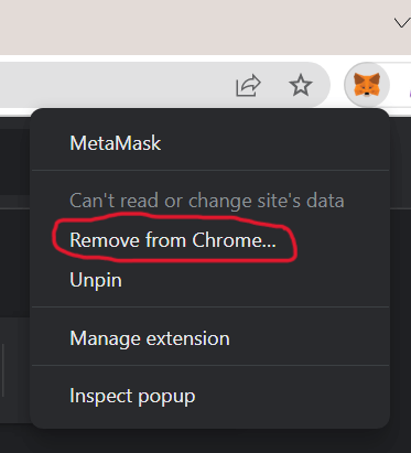 MetaMask Extension Remove from Chrome