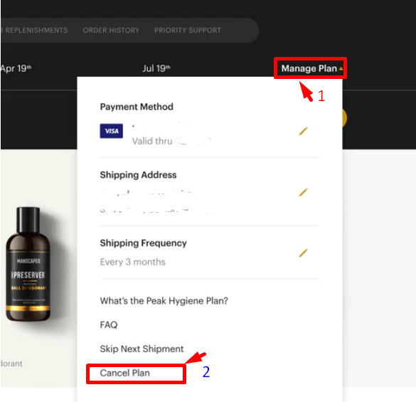 Cancel Manscaped Subscription Option on Official Website