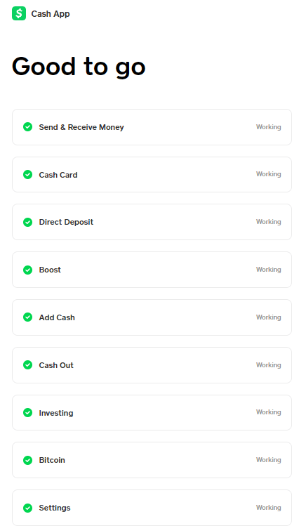Cash App Status Check