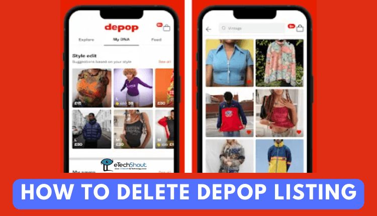 how to delete items on depop