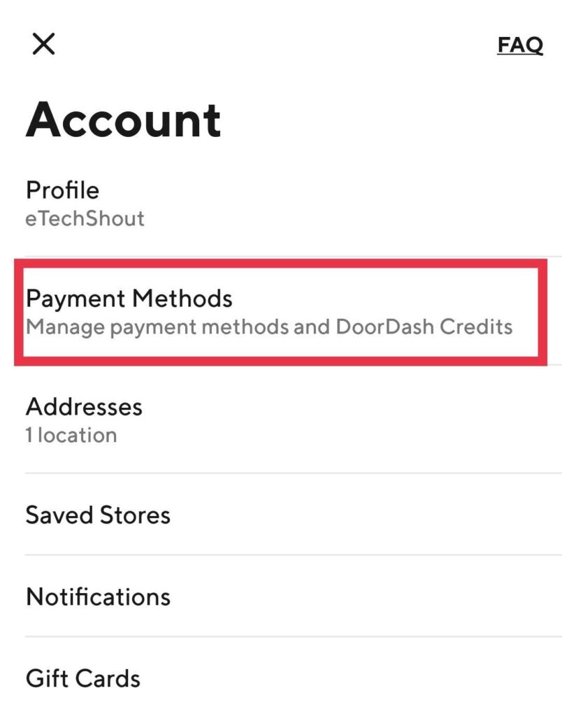Doordash App Payment Methods