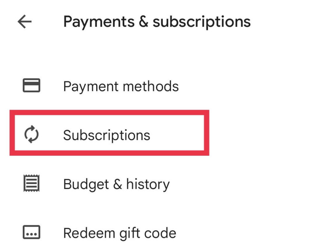 Google Play Store Subscriptions