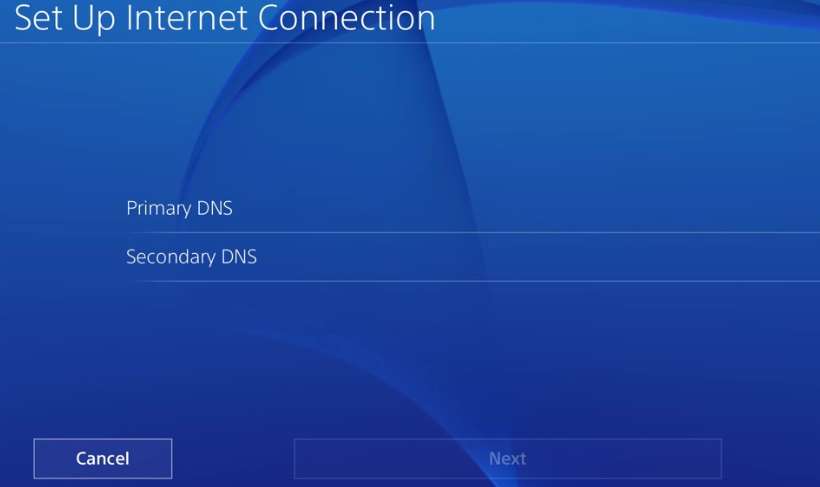 Change DNS Server PlayStation