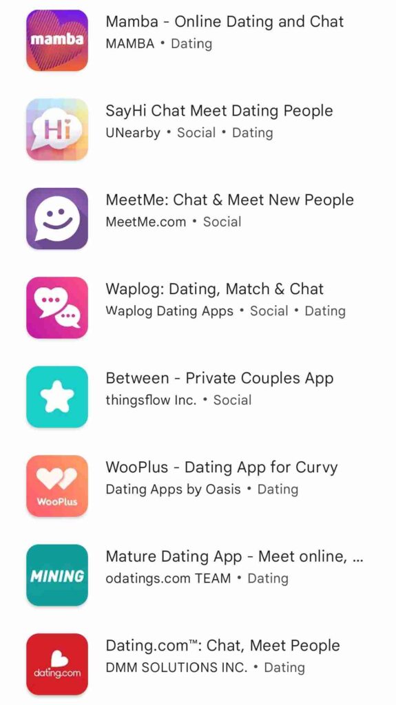 Dating App Symbols