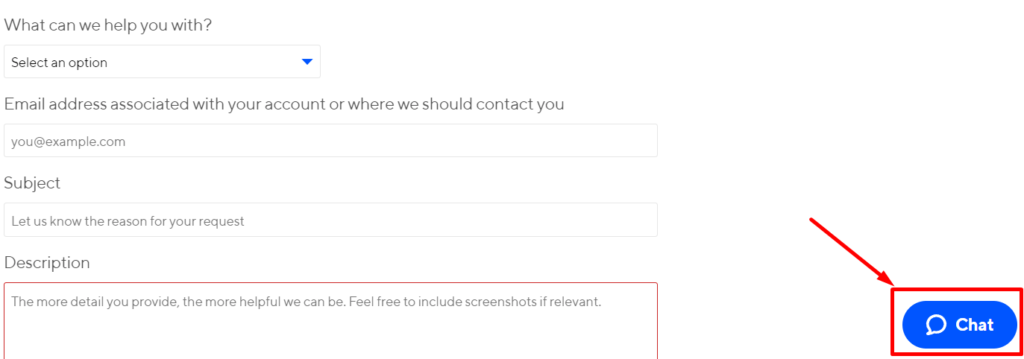 Live Chat Option to Delete Classpass Account