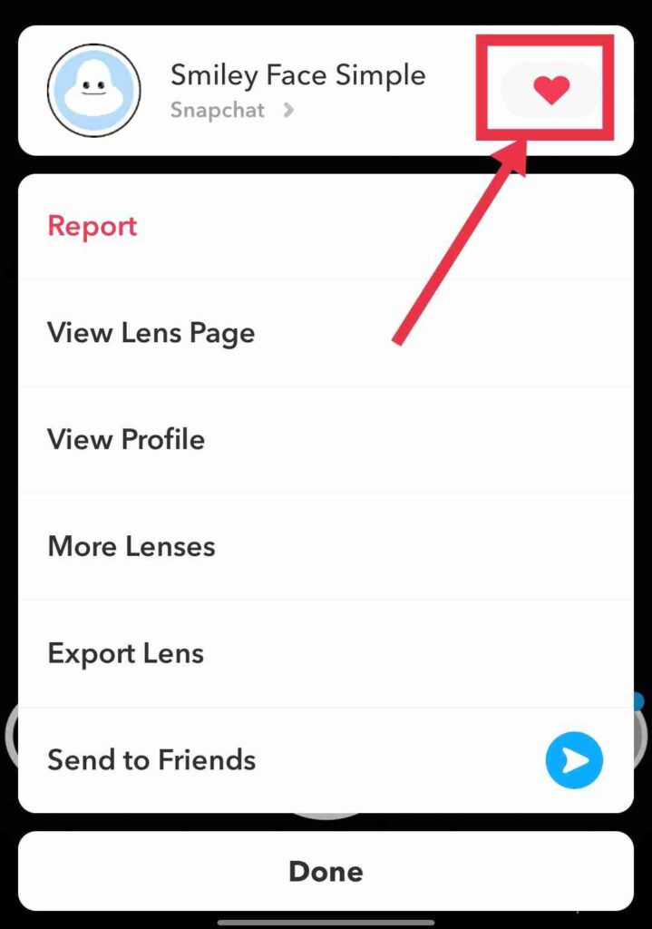 Snapchat remove favourite filter