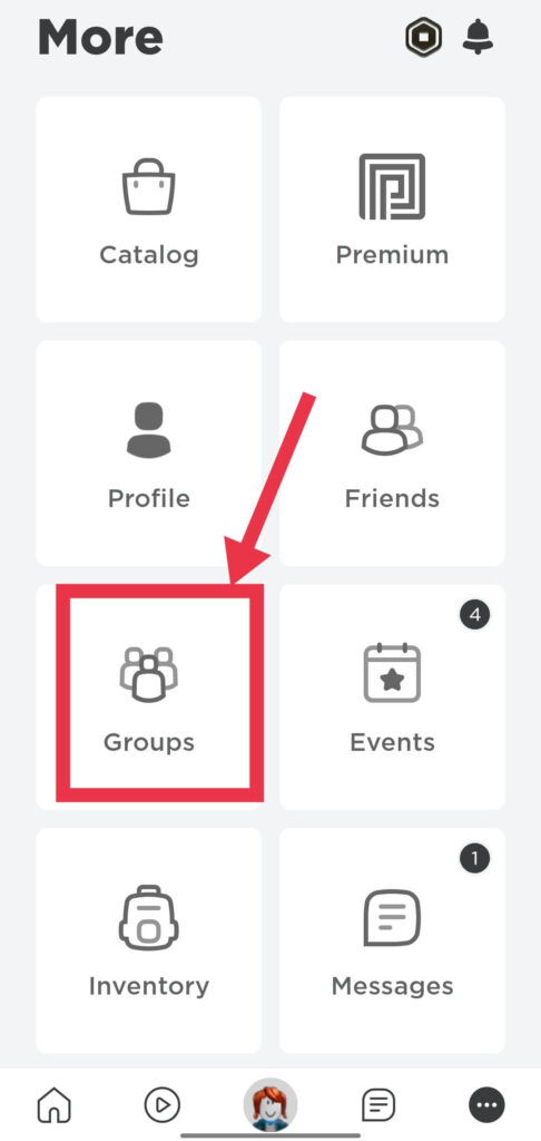 Groups on Roblox app