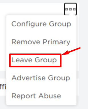Leave Group on Roblox