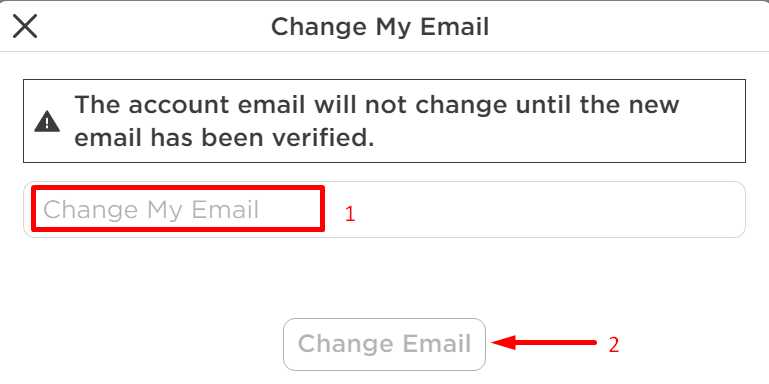 Roblox Website Change Email Option
