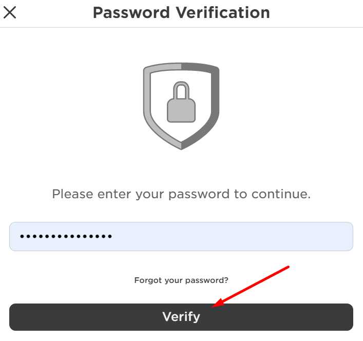 Roblox Website Password Verification