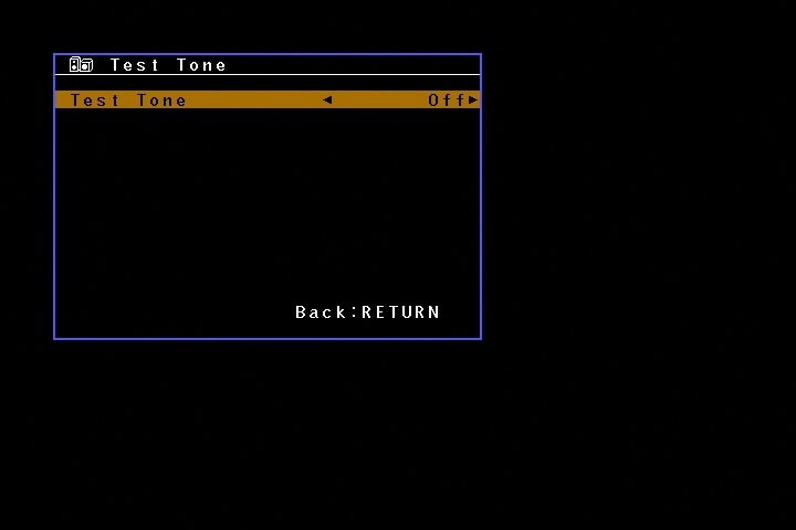 Yamaha Receiver Test Tone