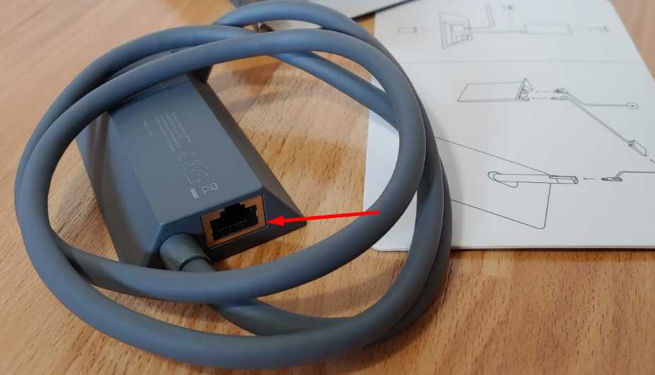 Connect Ethernet cable to Starlink Ethernet Adapter