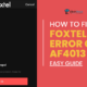 Fix Foxtel Error Code AF4013