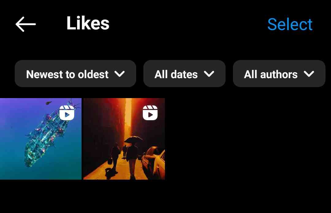 Instagram View Liked Reels