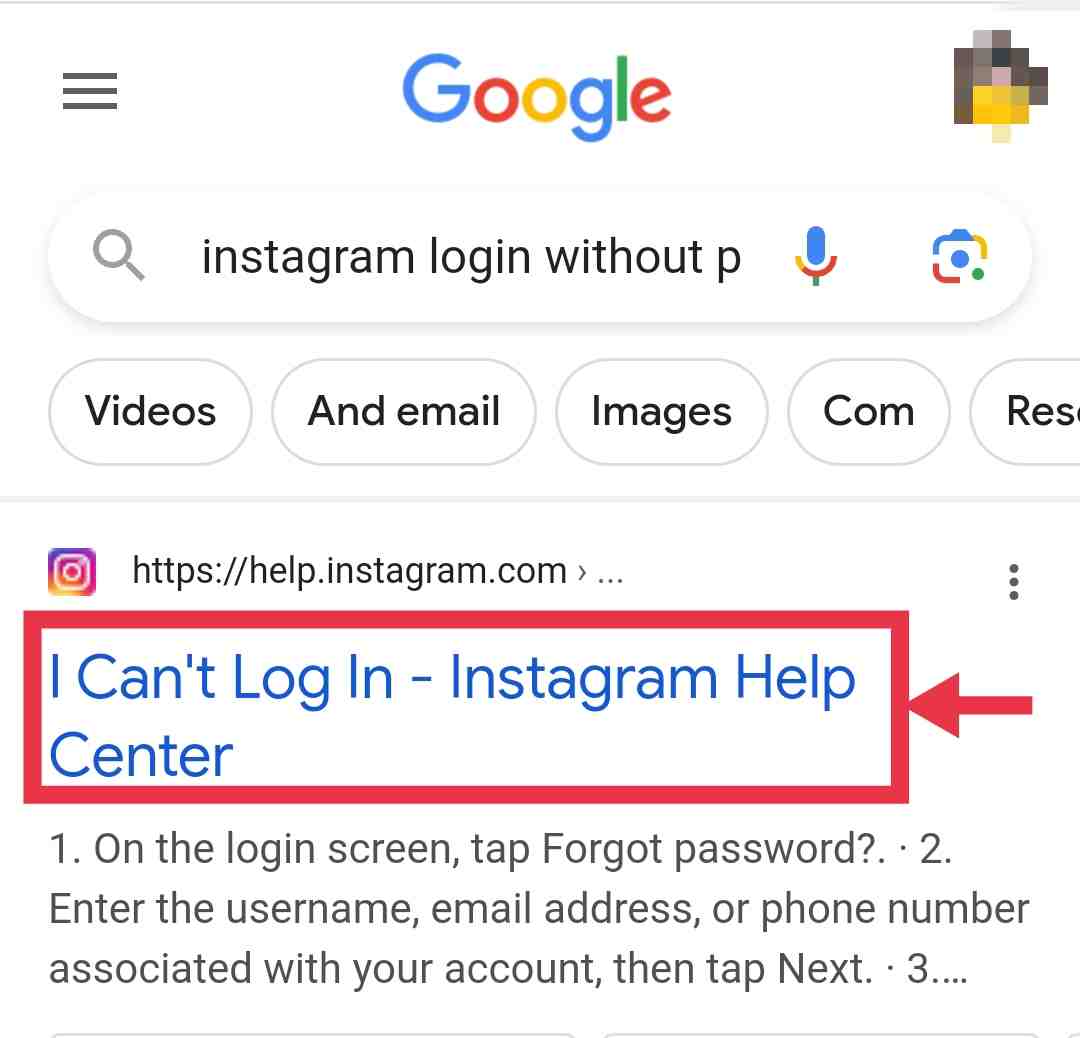 I cant login Instagram help center