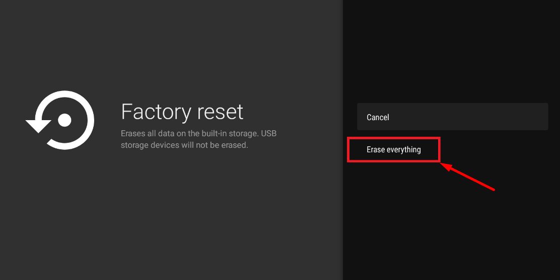 NVIDIA TV reset erase everything