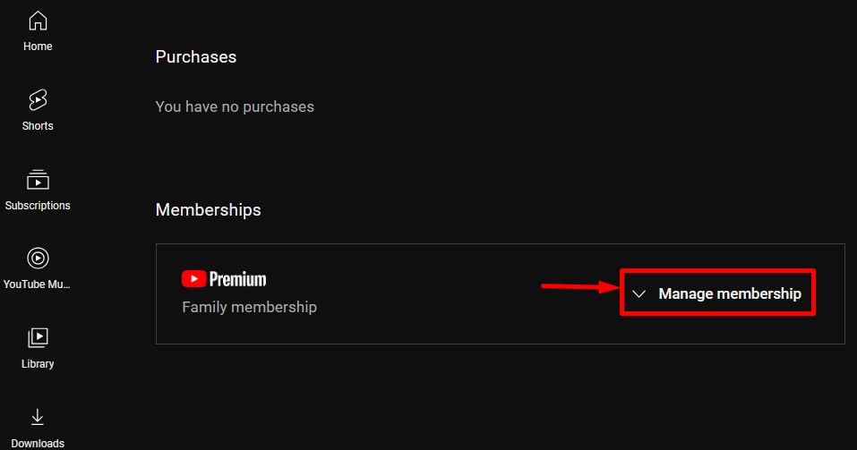 Youtube manage membership