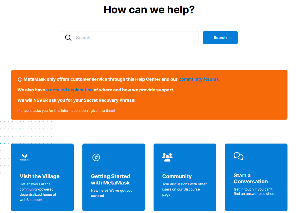 Contact MetaMask Support