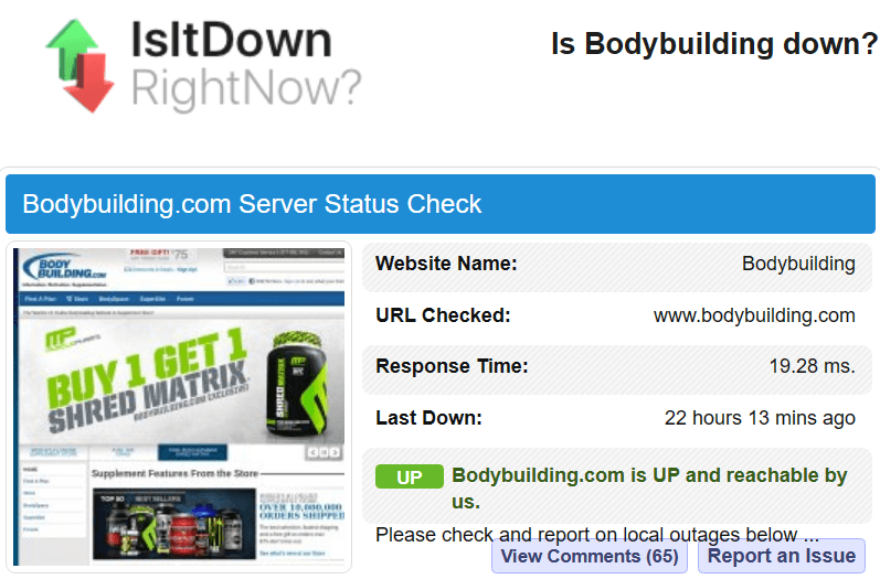 BodyFit App Server Status