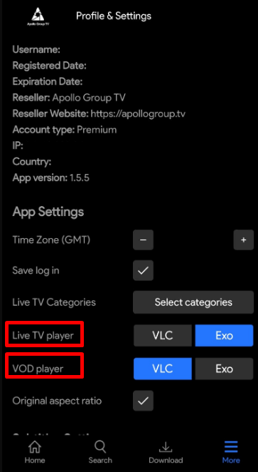 Try Switching Players on Apollo Group TV