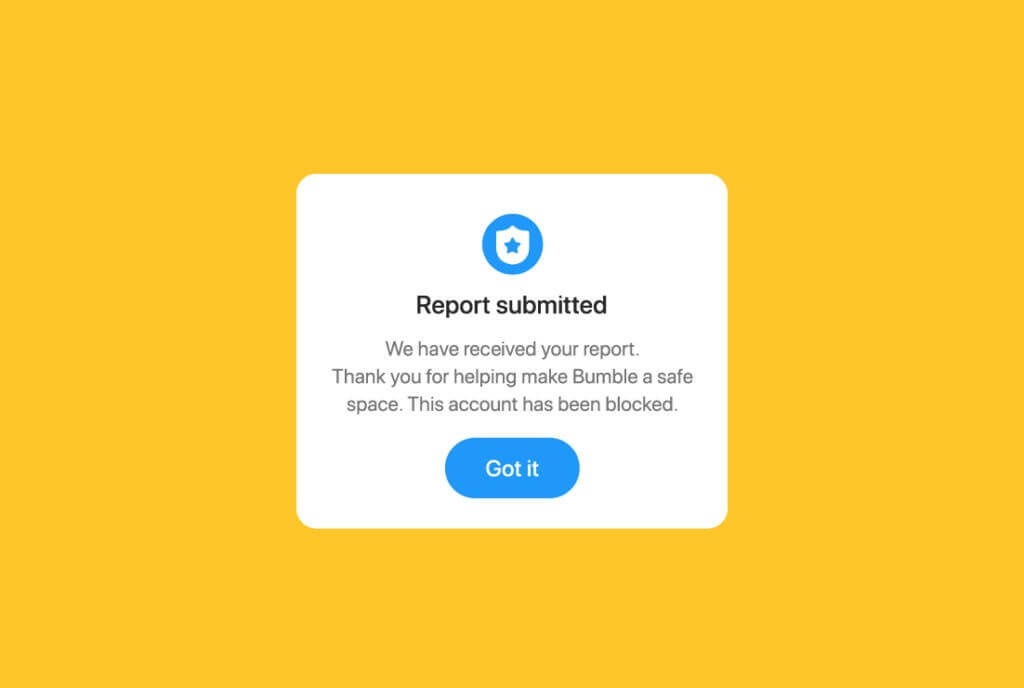 Bumble Report Account