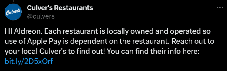 Does Culver’s Accept Apple Pay? Here's All the Information You Need