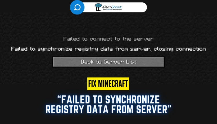 How to Fix Failed to Synchronize Registry Data From Server Error in Minecraft