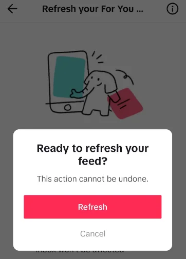 TikTok refresh your feed