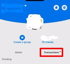 Venmo Transactions section