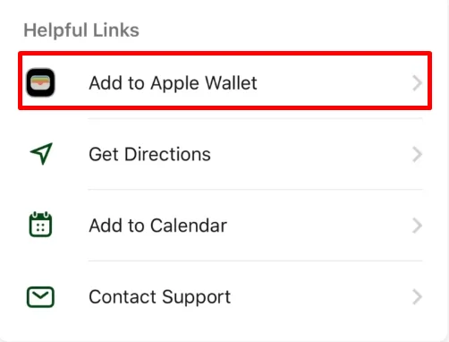 Add to Apple Wallet