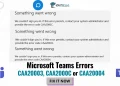 Microsoft Teams Error CAA20003, CAA2000C or CAA20004 Codes