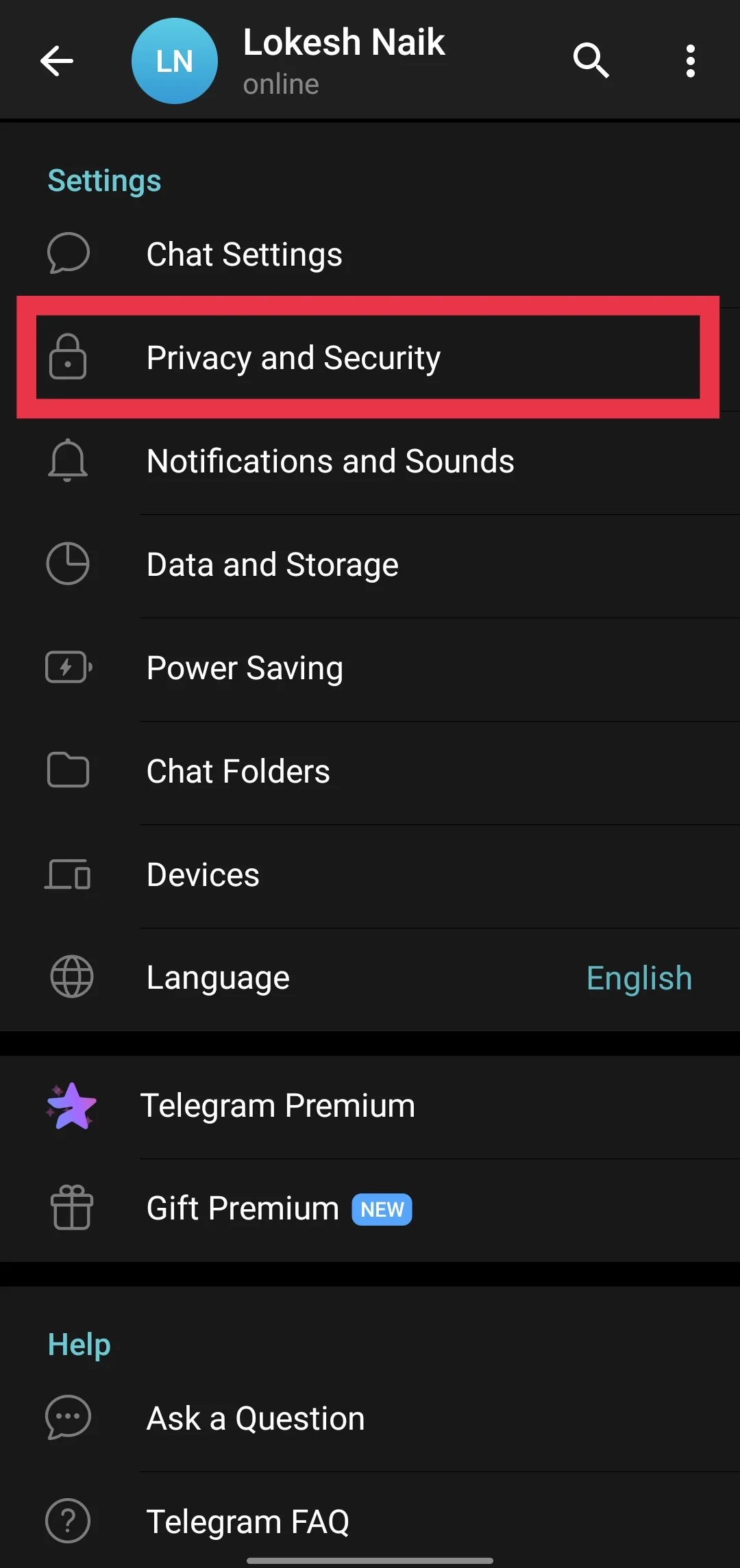 Telegram app Privacy and Security