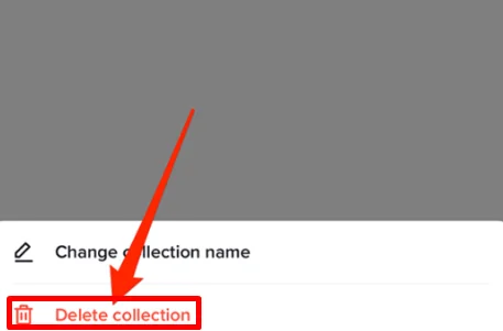 TikTok Delete Collection Option