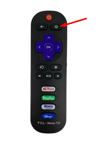 TCL Roku TV remote home button