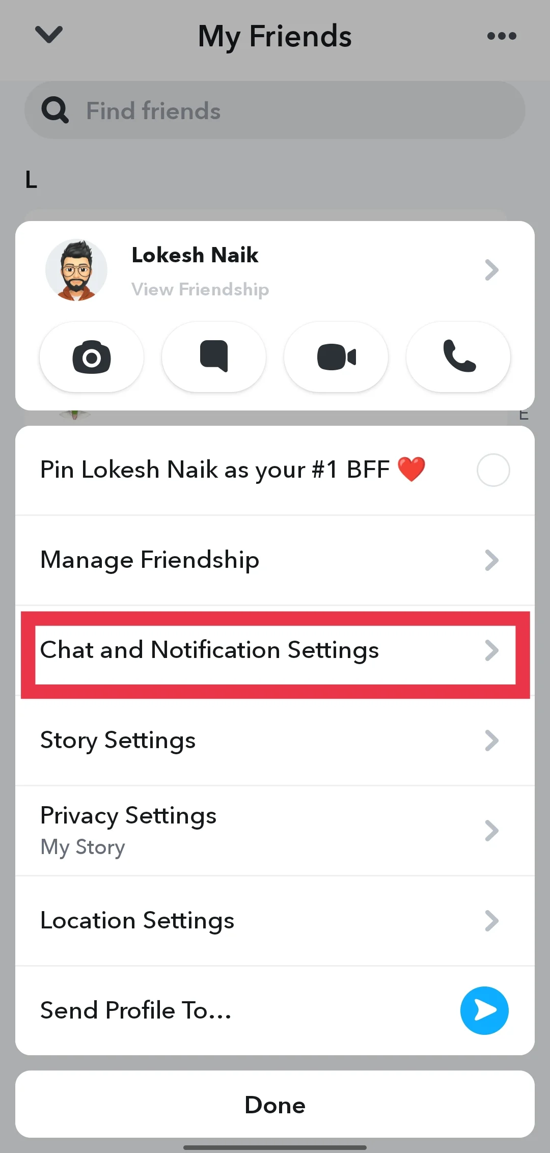 Snapchat Chat and Notification Settings