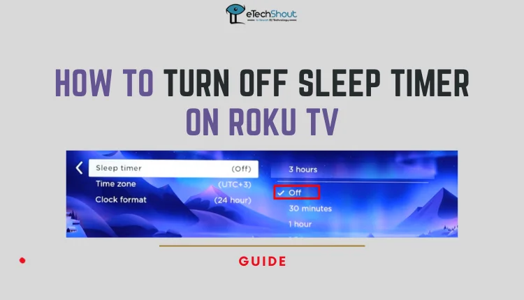 Turn Off Sleep Timer on Roku TV