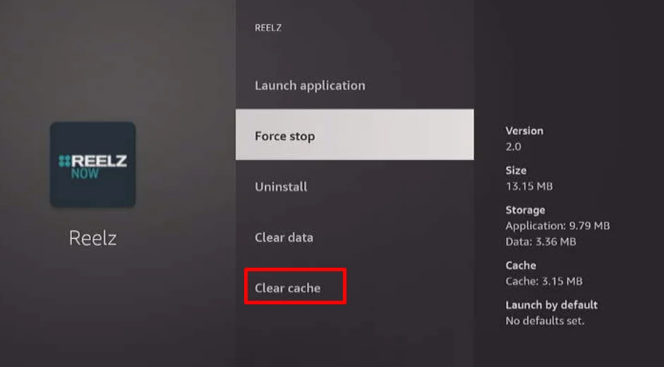 Clear cache on Firestick